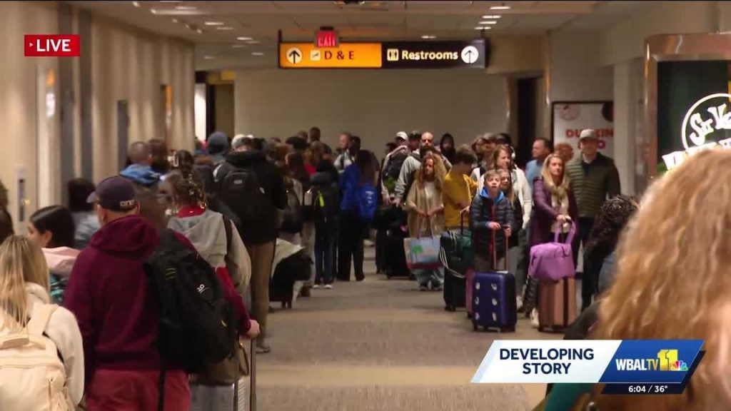 BWI-Marshall travelers report waiting hours in lines