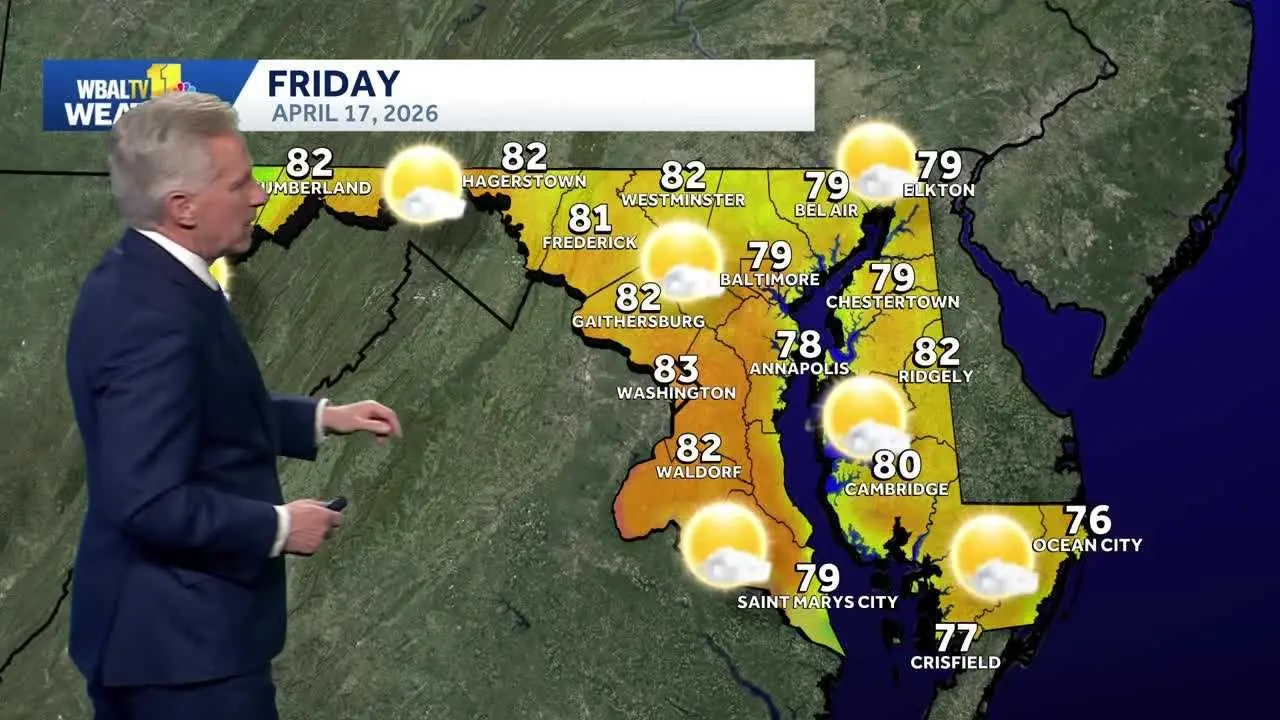 Temps cool down Friday, into weekend across region | WBAL Baltimore News