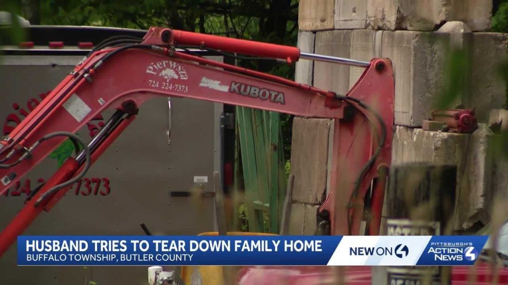 Pennsylvania man tried tearing down home with excavator after wife said marriage was over