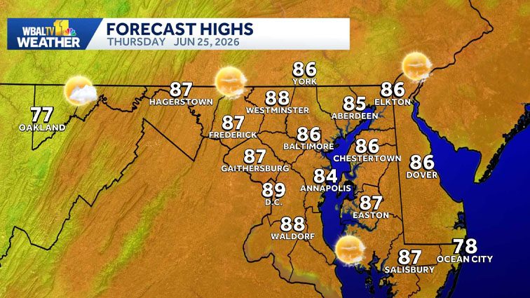 Weather: Warm and comfortable before rain comes later in the week