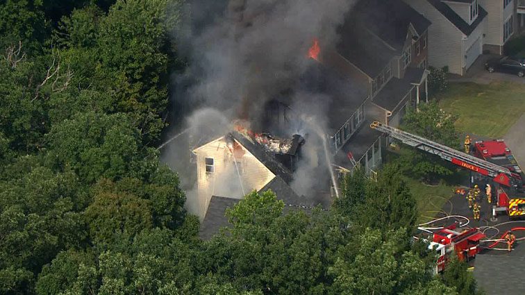 2-alarm house fire in Elkridge starts in garage and attic, crews battle ...
