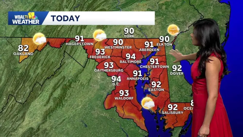 Weather: Dangerous heat and slim chances for rain Tuesday | WBAL ...