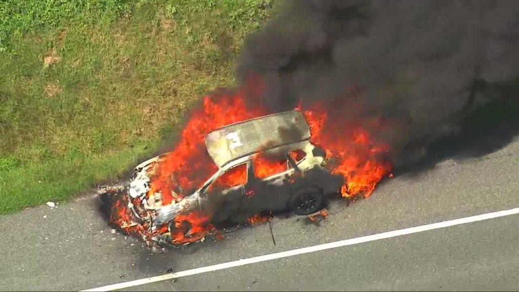 SKY 11 raw video: Car fire in Churchville