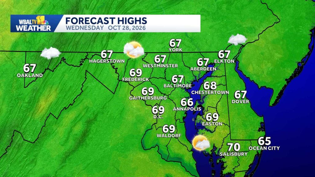 Weather: Areas of fog on Wednesday morning in the Baltimore metro area