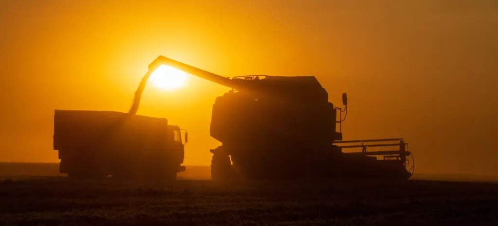 agriculture-combine-harvester-pours-grain-into-the-car-body-at