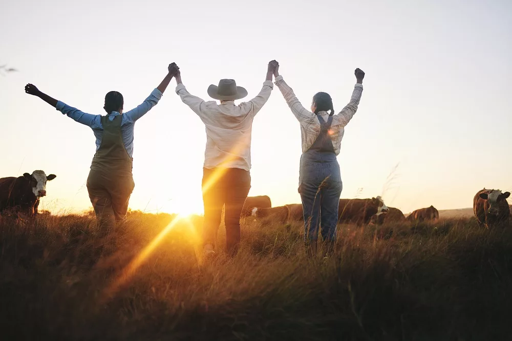 happy farmers