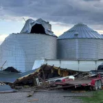 kron-tornado-1: Photos from Kron Farms in Evansville following a tornado Tuesday. Photo provided via social media.