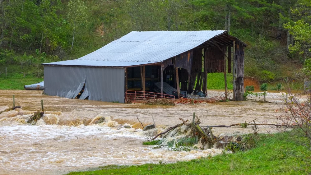 hurricane helene barn