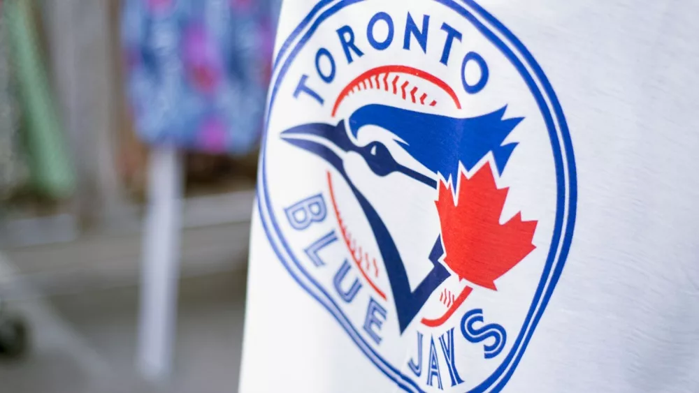Detail of Blue Jays memorabilia. The Toronto Blue Jays are a professional baseball team located in Toronto^ Canada. Members of the Eastern Division of MLB