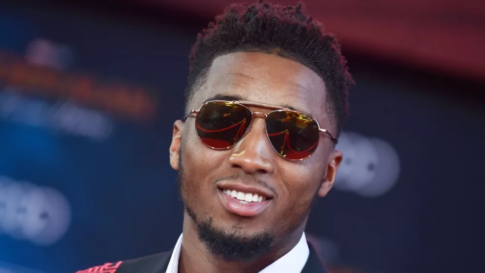 NBA star Donovan Mitchell arrives for the 'Spider-Man: Far From Home' World Premiere on June 26^ 2019 in Hollywood^ CA