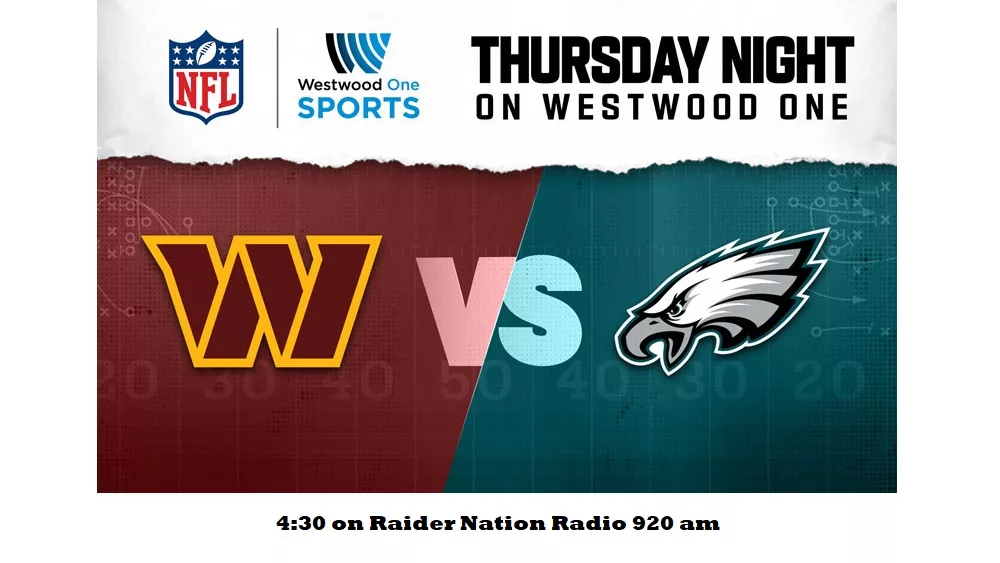 TNF Washington vs Philly on RNR 920am