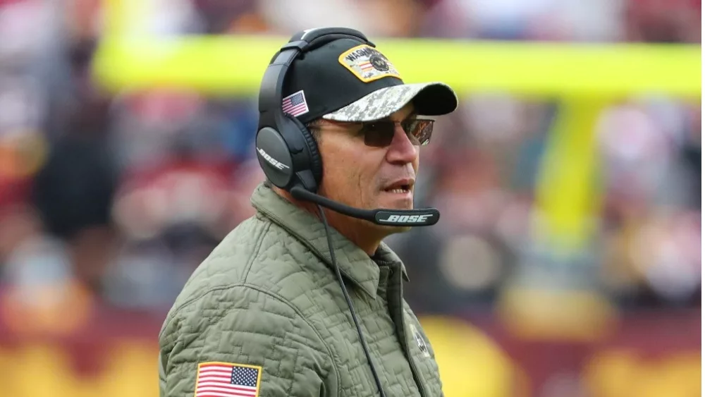 Washington Football Team head coach Ron Rivera during game at FedEx Field. Nov 14^ 2021; Landover^ MD USA