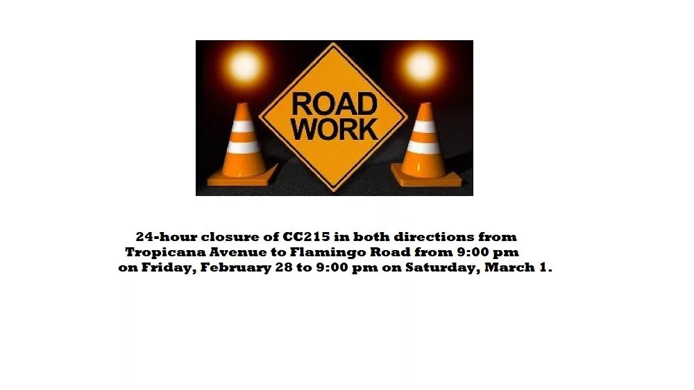 215 Road Closure Friday at 9pm