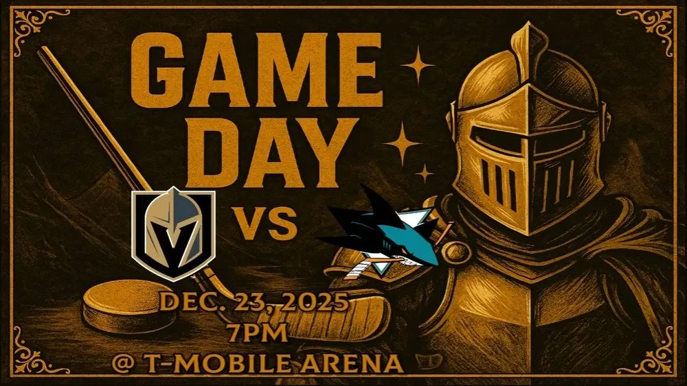 VGK Host Sharks Dec 23rd
