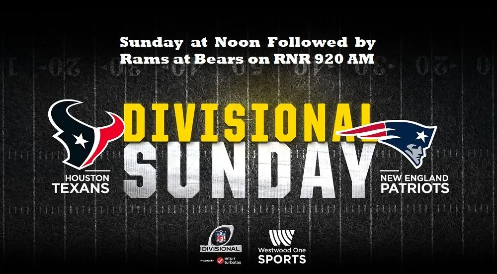 Sunday NFL Playoff Action on RNR 920