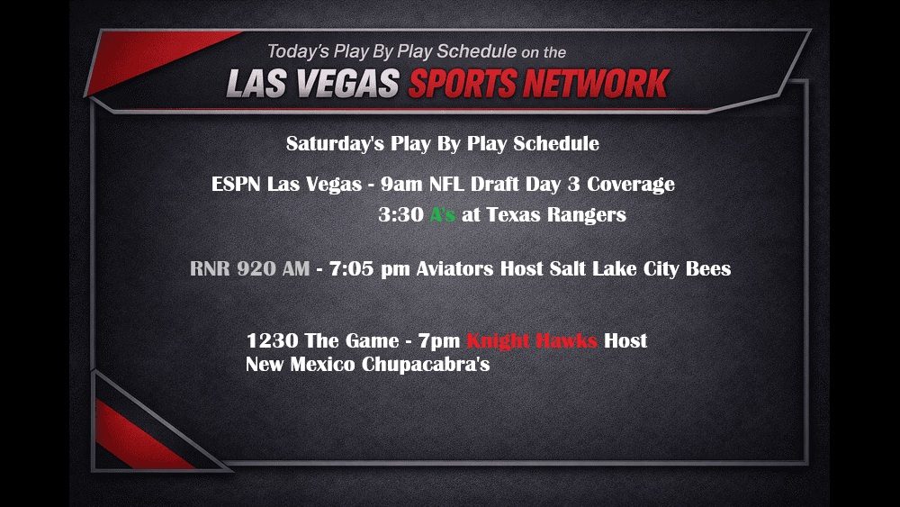 Play by Play For Saturday April 25th