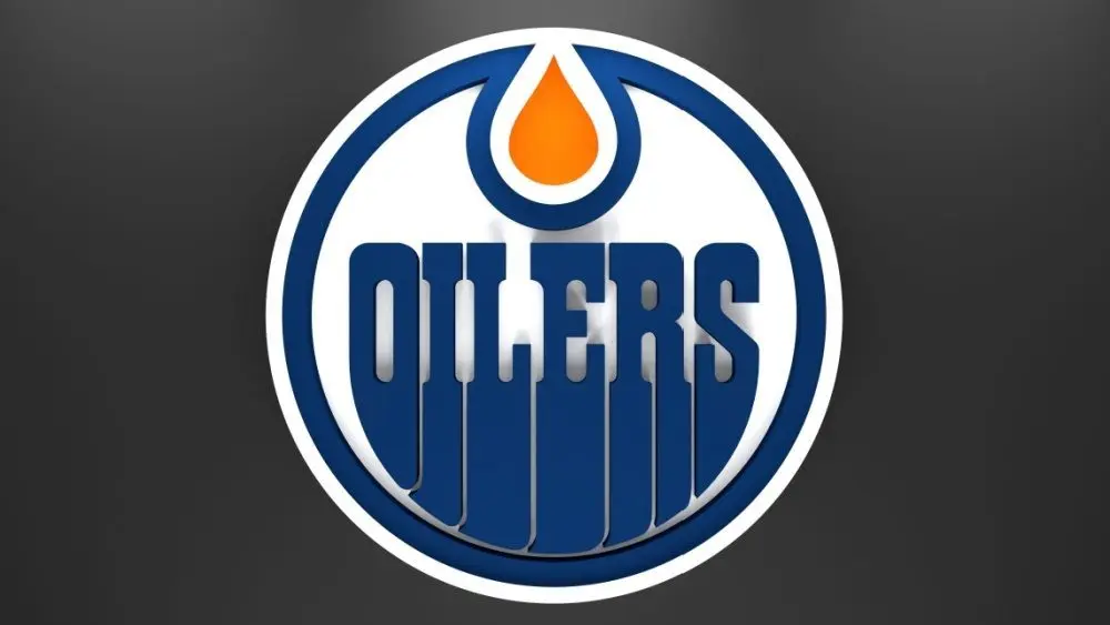 Emblem of the Edmonton Oilers. The Edmonton Oilers are a nonrecreational crystal hockey team. Logo for presumption oregon infographics. 3D render. 3D Illustration