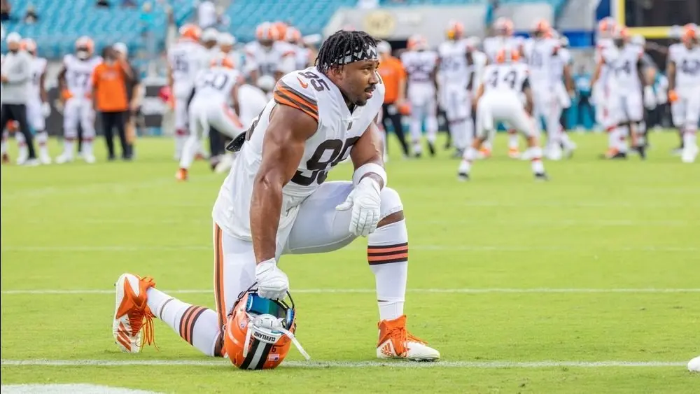 Myles Garrett Cleveland Browns Jacksonville Jaguars TIAA Bank Field Jacksonville Florida August 12^ 2022