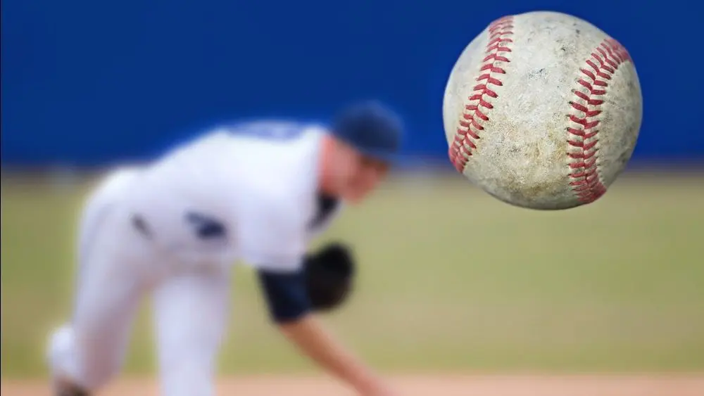 Baseball Pitcher Throwing ball^ selective focus