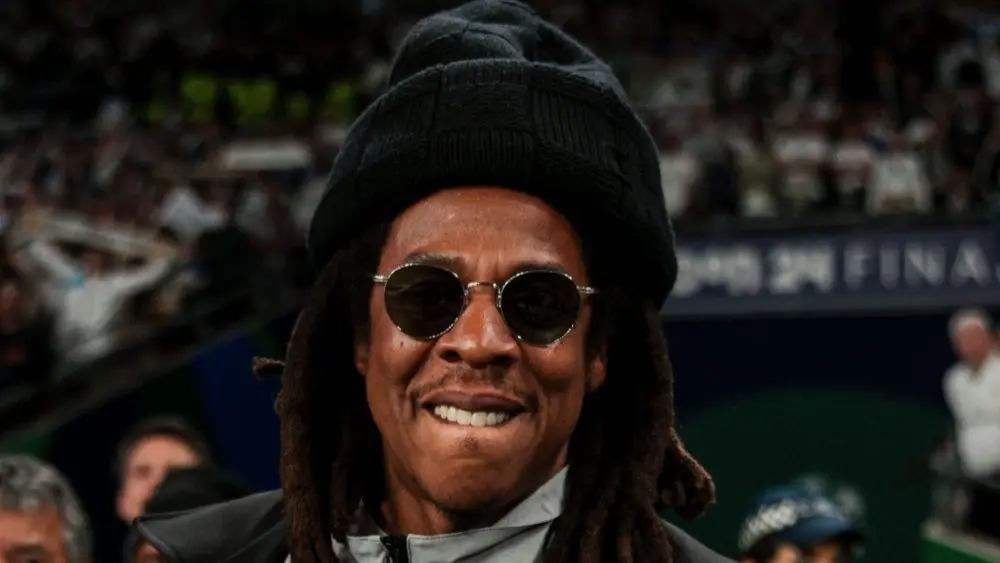 Rapper Jay-Z during the UEFA Champions League 2023-24 Final football match between Borussia Dortmund and Real Madrid at the Wembley Stadium London^ UK 1st June 2024