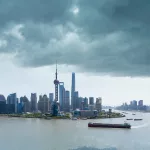 shanghai-skyline-and-the-sky-clouded-over