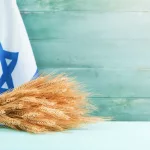 Israel's Flag and wheat
