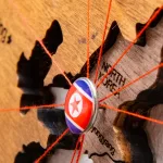 north-korea-flag-pins-and-red-thread-for-traveling-and-planning-trip-2