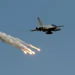 jet-aircraft-flying-in-the-sky-and-fireworks-smoking-below