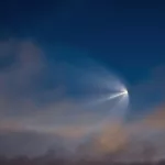 soyuz-space-rocket-launch-space-jellyfish-in-sky-plume-of-rocket-gases-in-sun-at-dawn