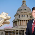 Mike Johnson in front of the capitol