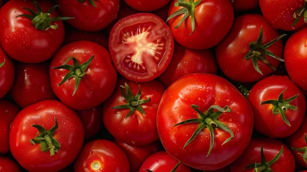 Fresh tomatoes - Top view