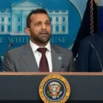 FBI Director Kash Patel Speaks during President Donald Trump press briefing to announce he is invoking the Home Act Washington DC^ United States^ August 11 2025