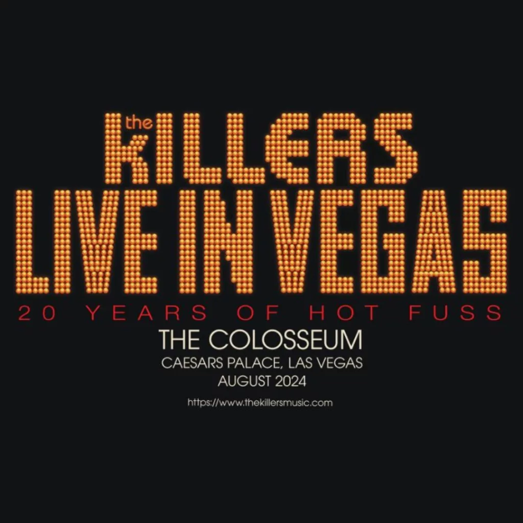 Black background with Killers in Las Vegas