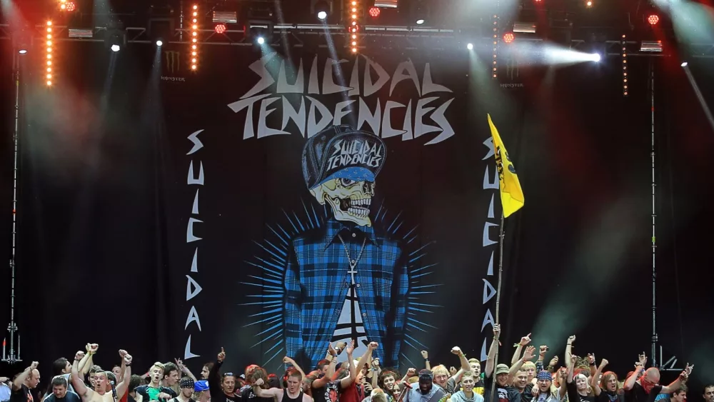 Suicidal Tendencies at live concert. Rock Festival Jarocin POLAND - JULY 20^ 2013