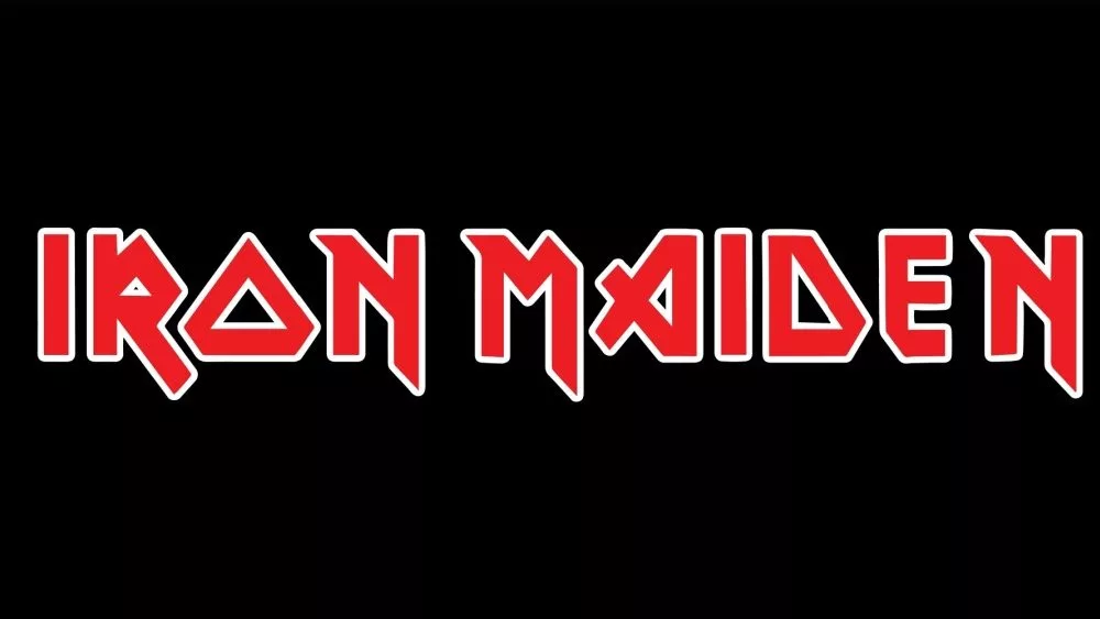 Iron Maiden logo vector illustration on back background