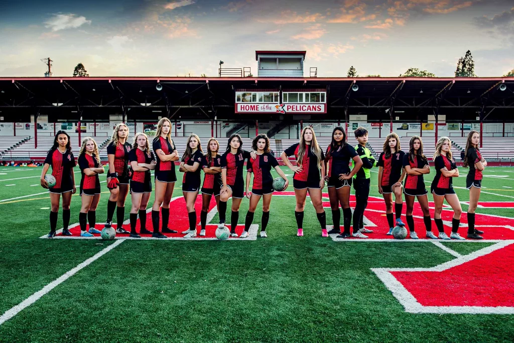 The Klamath Union girls soccer team