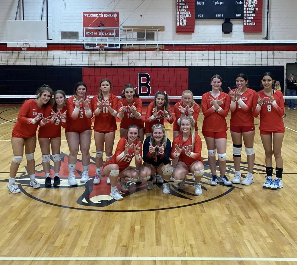 The Bonanza volleyball team