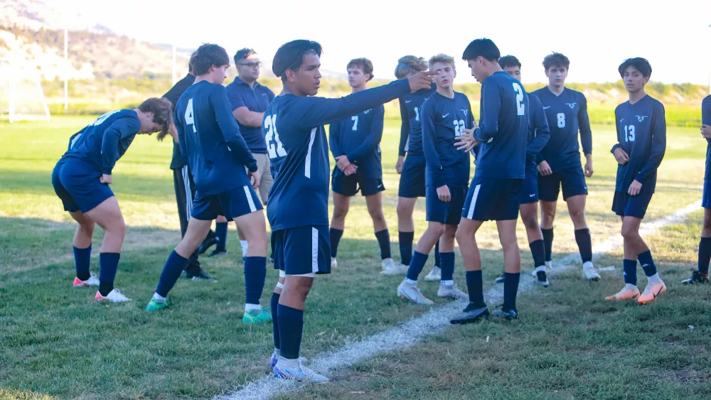 A photo from a Henley boys soccer game