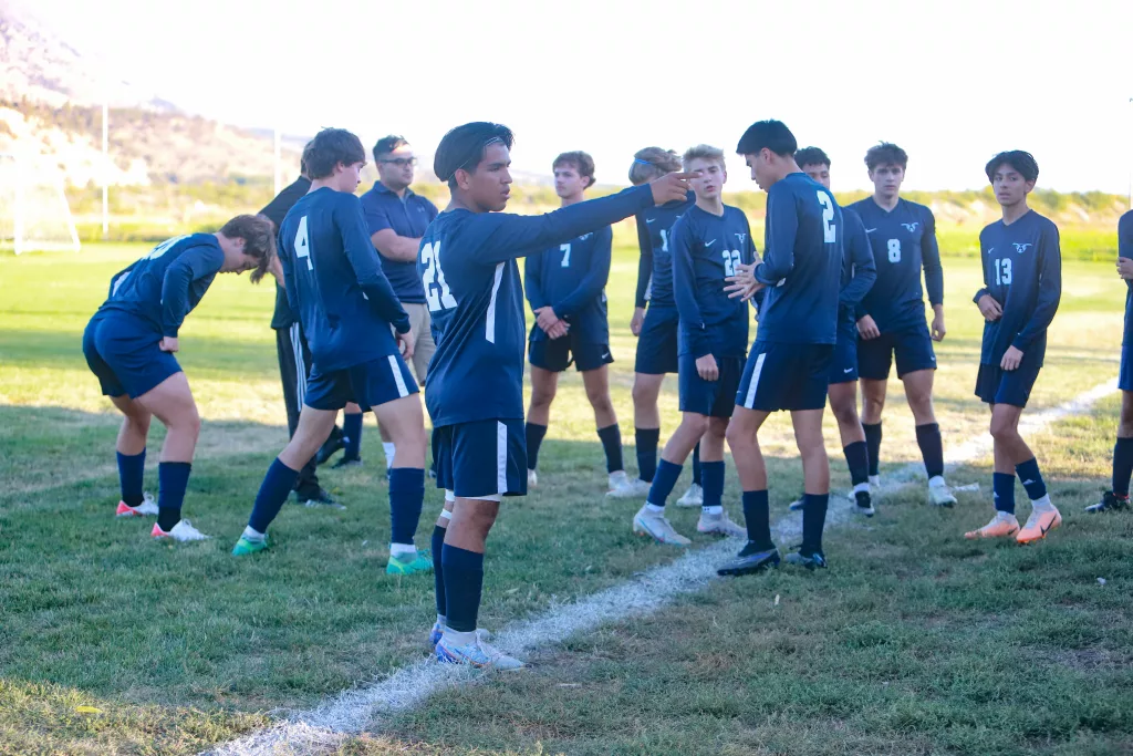 A photo from a Henley boys soccer game