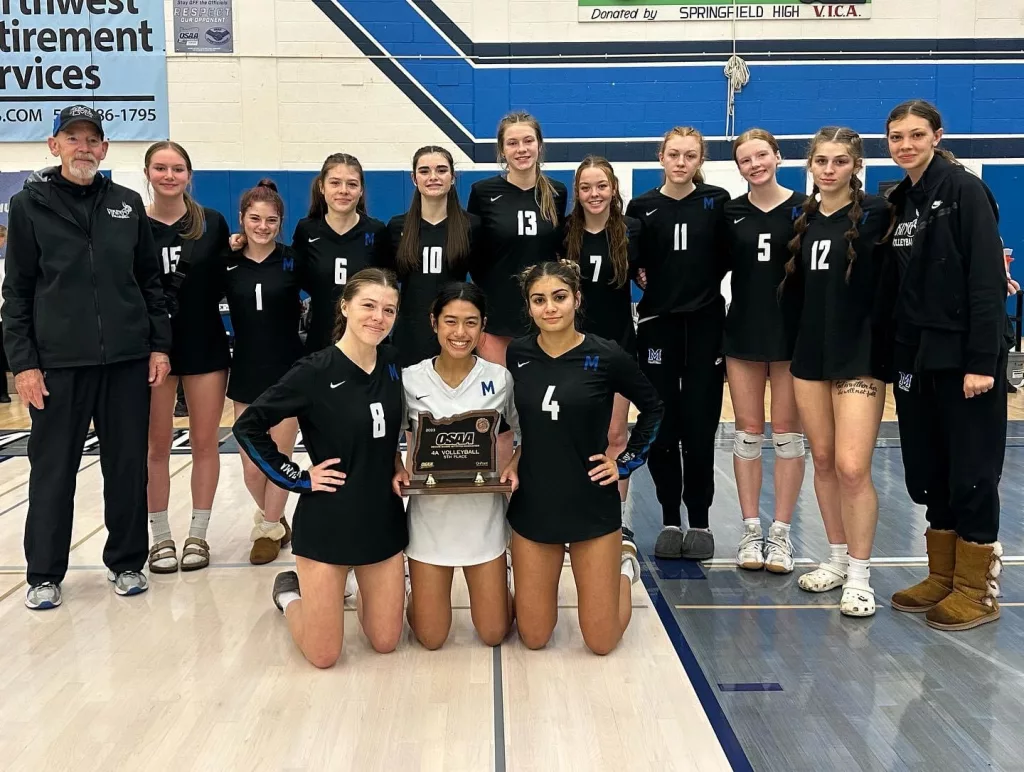 The Mazama volleyball team after finishing fifth in the state tournament