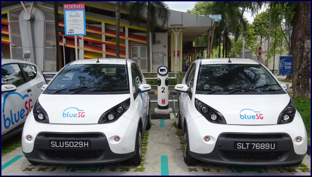 Electric cars charging