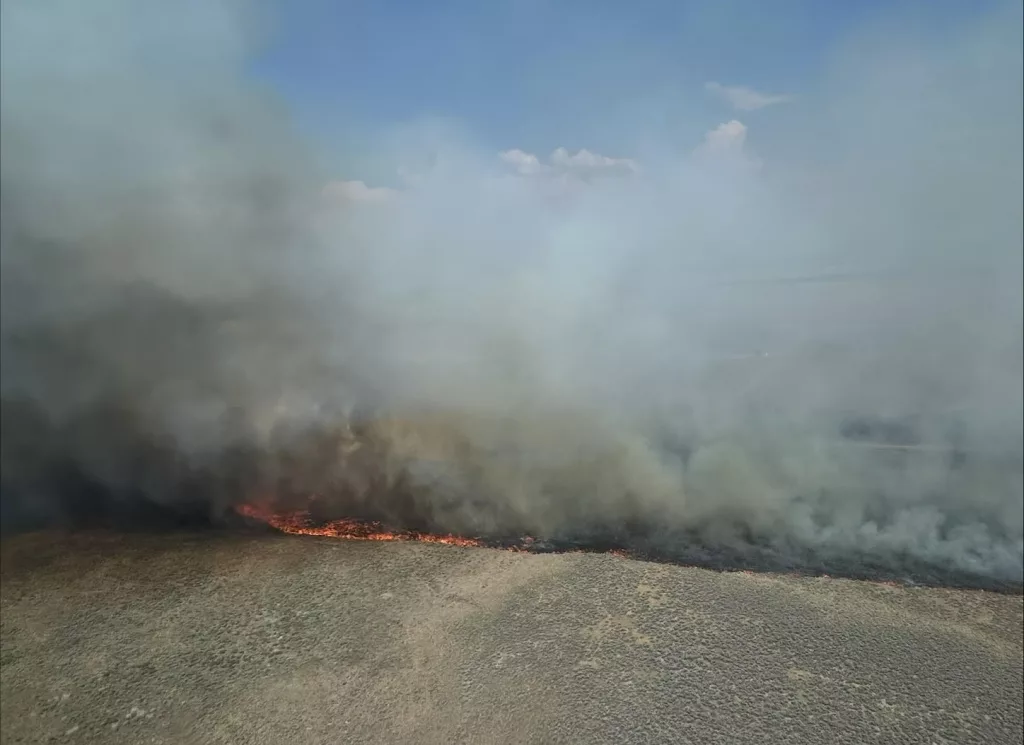 The Knot Fire from the air