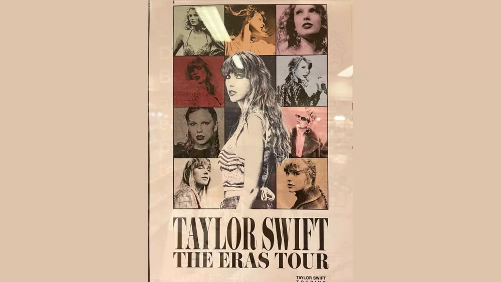 Taylor Swift's Eras Tour Australia: Iconic Concert Poster at Ticket Booth Stand. Sydney^ Australia - March 05^ 2024