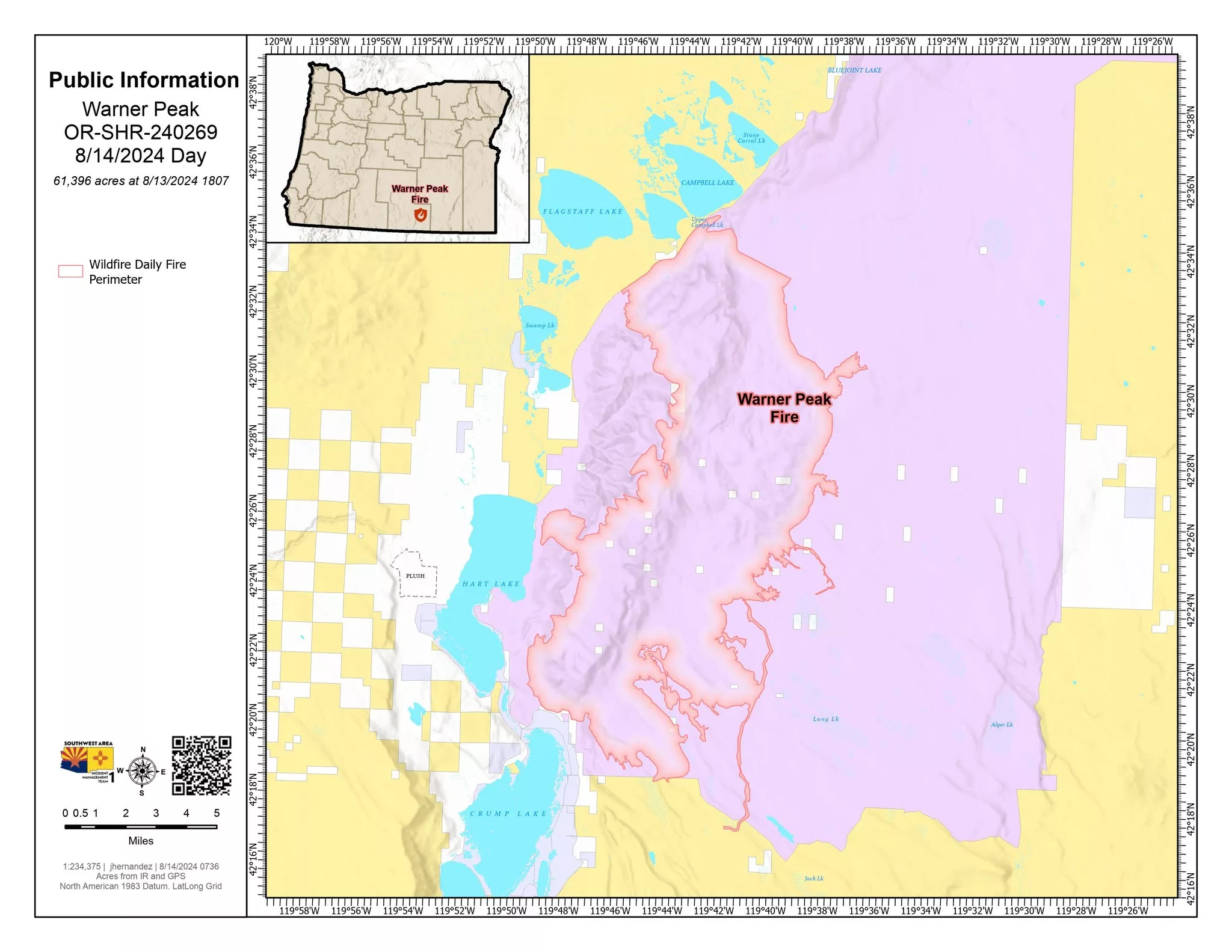 Warner Peak Fire Map