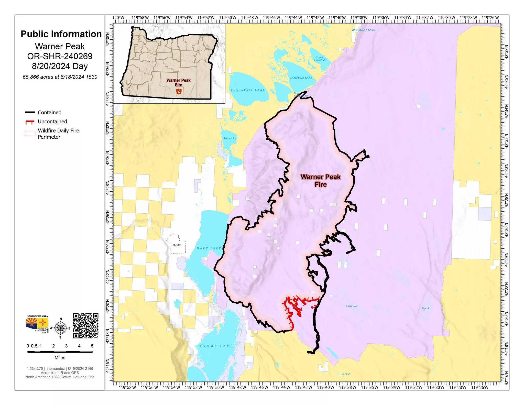 Warner Peak Fire Map