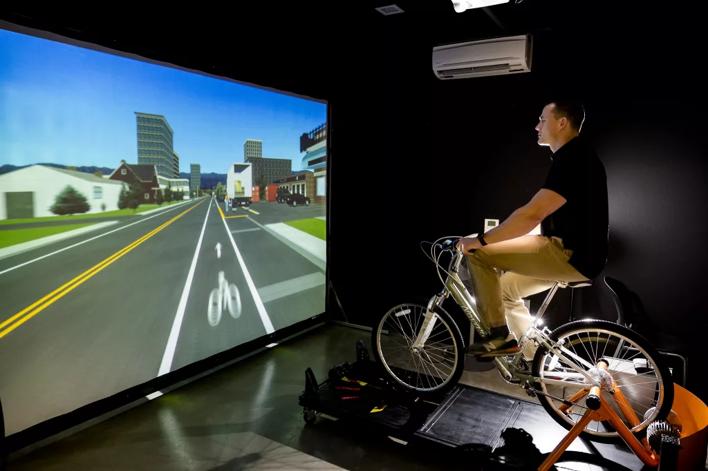 A bike simulator at Oregon State