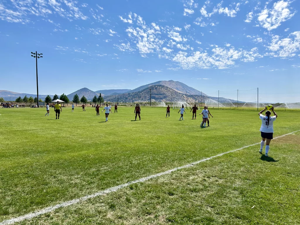 A photo from a Henley girls soccer game