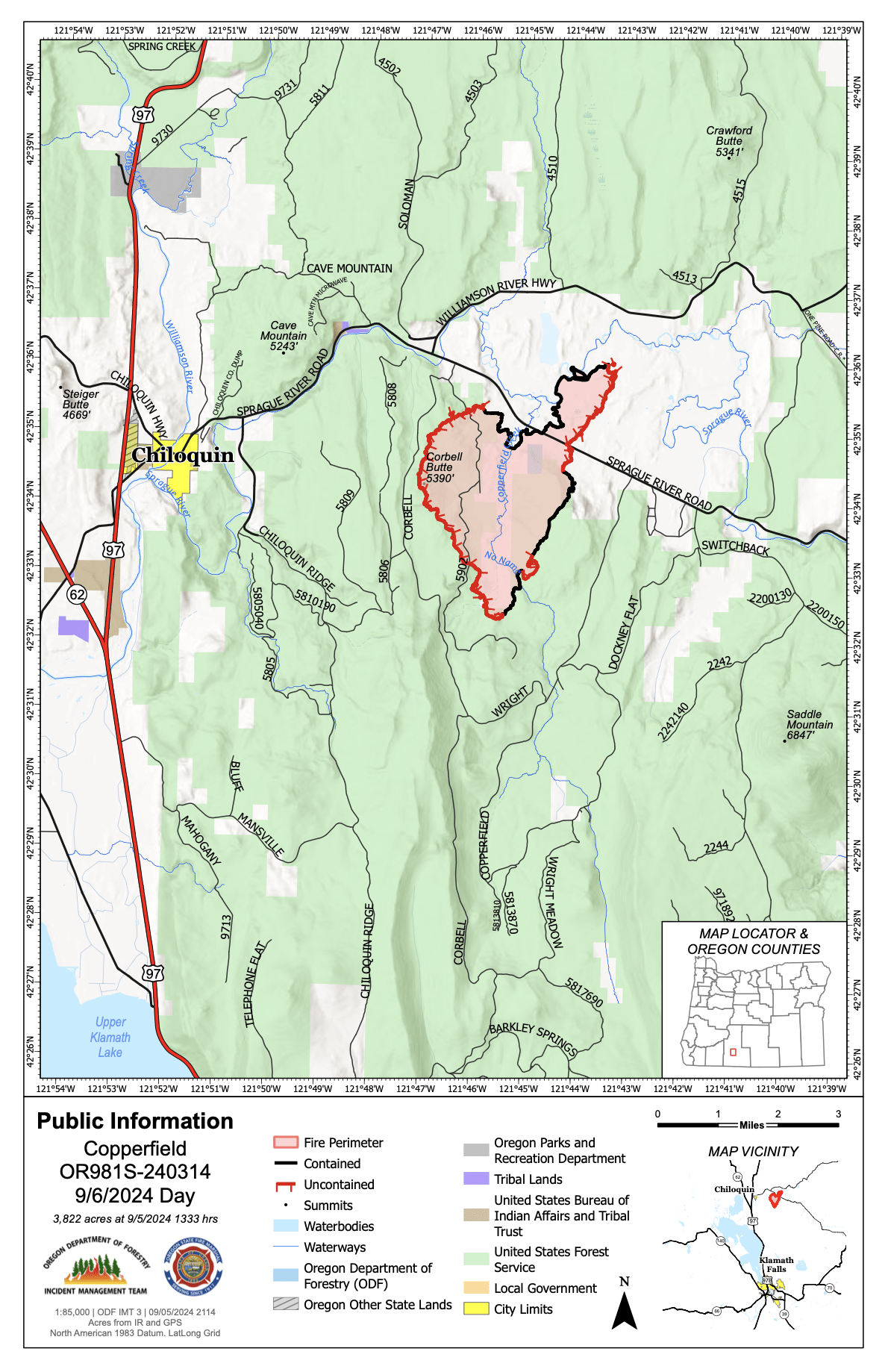 Copperfield Fire Map