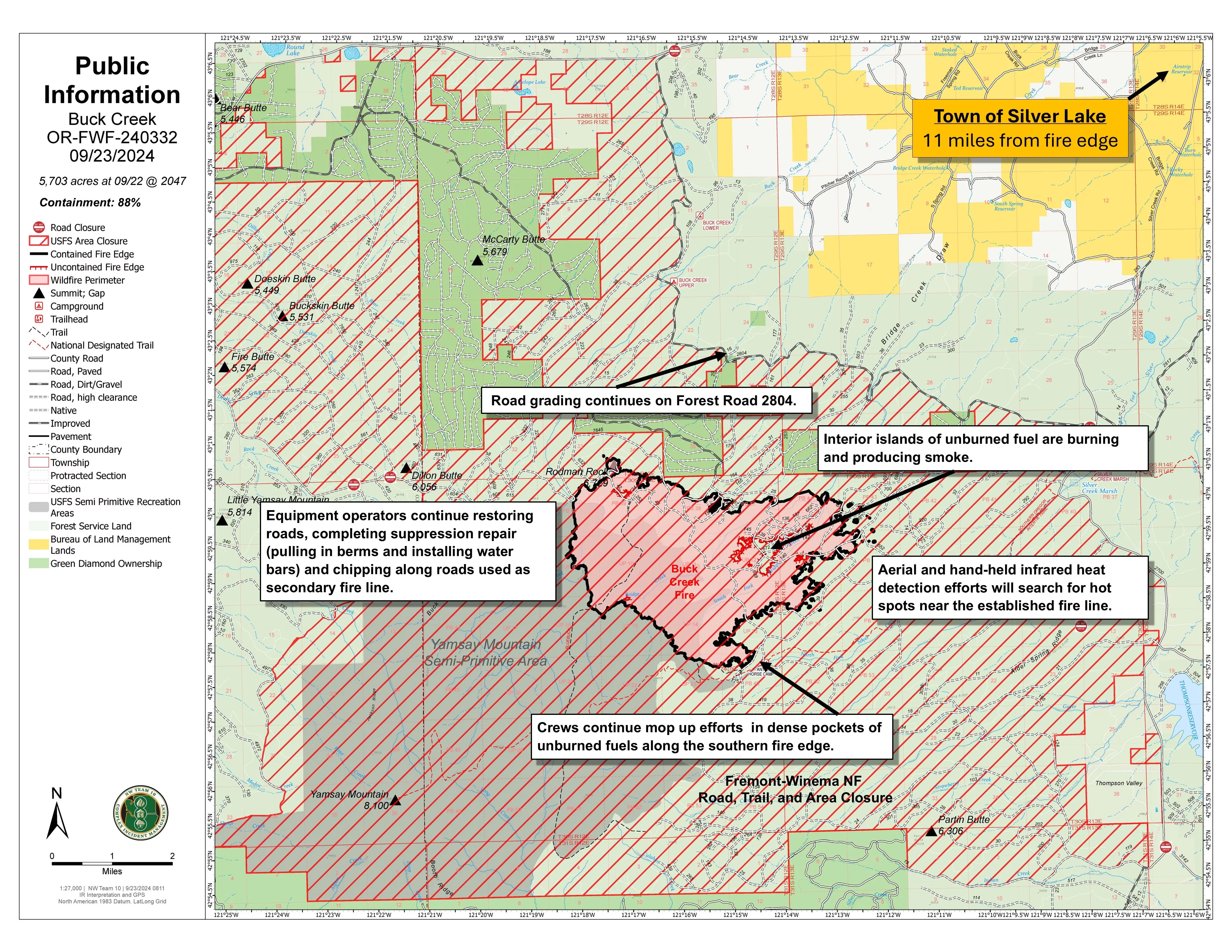 Buck Creek Fire Map