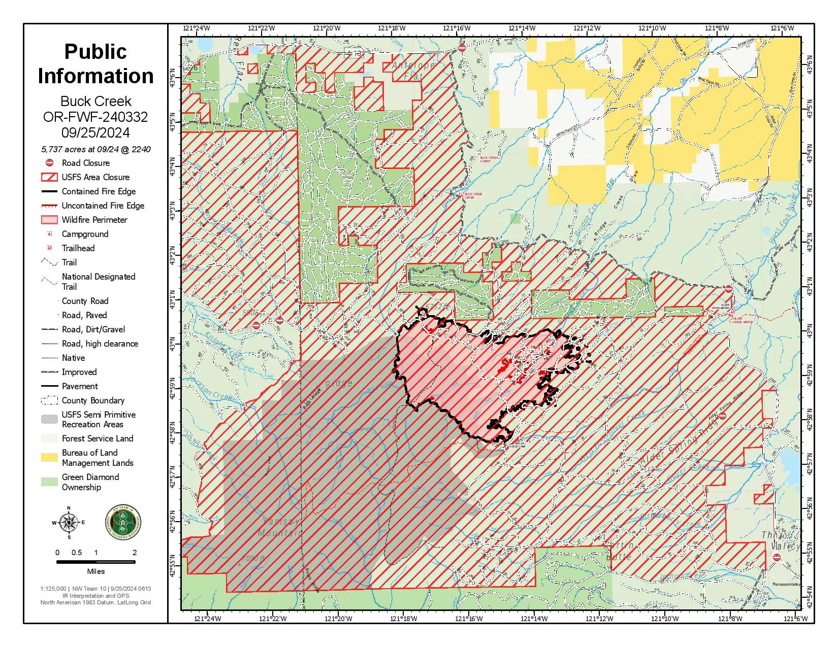 Buck Creek Fire Map